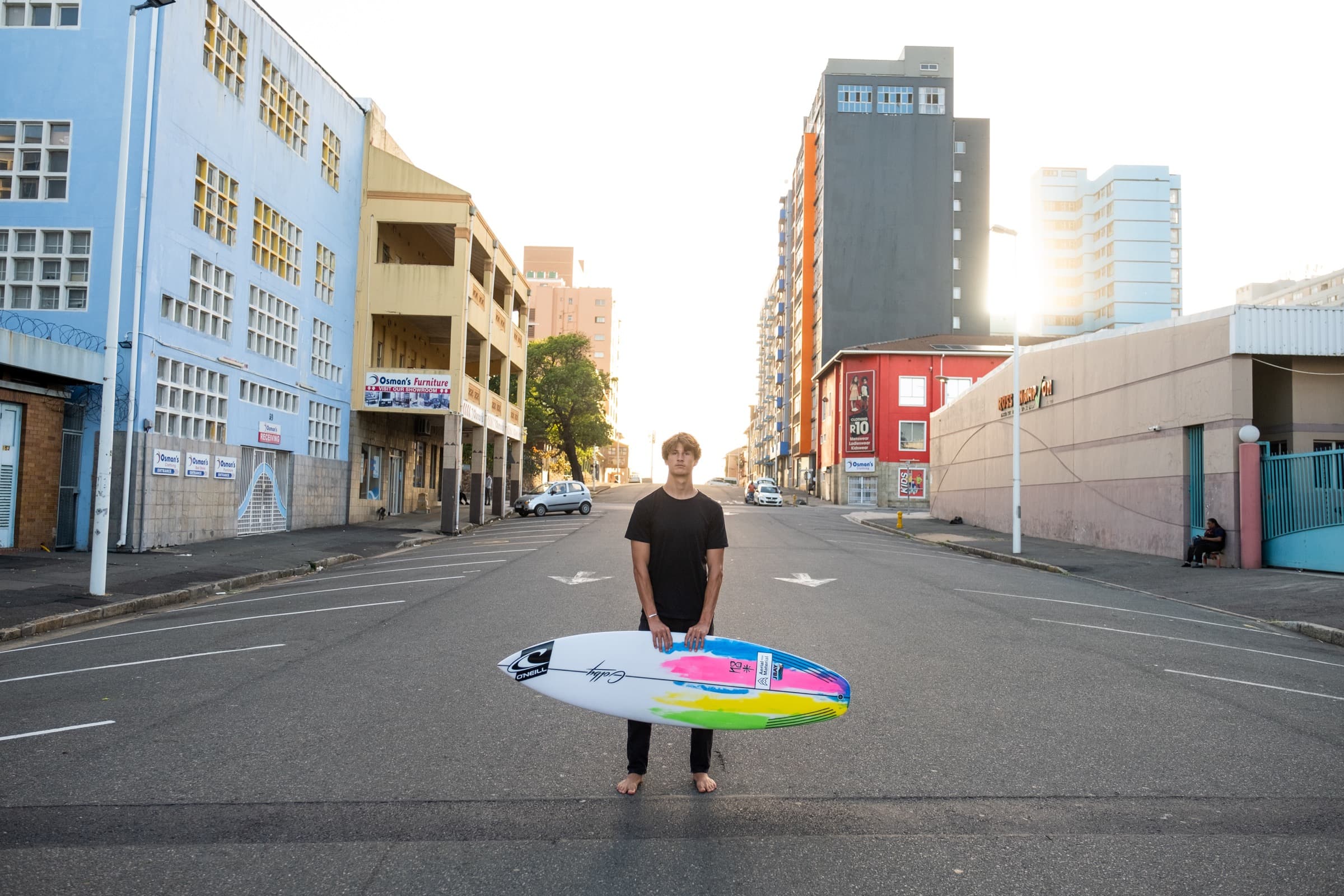 Nate Colby surfing